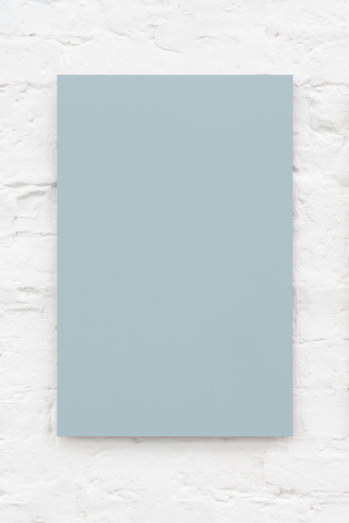 Lichtblau, 2018, 56 x 36,5 cm, laquer on aluminum