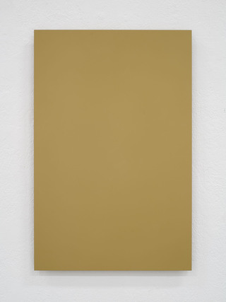 Dunkelgelb, 2017, 56 x 36,5 cm, lacquer on aluminum